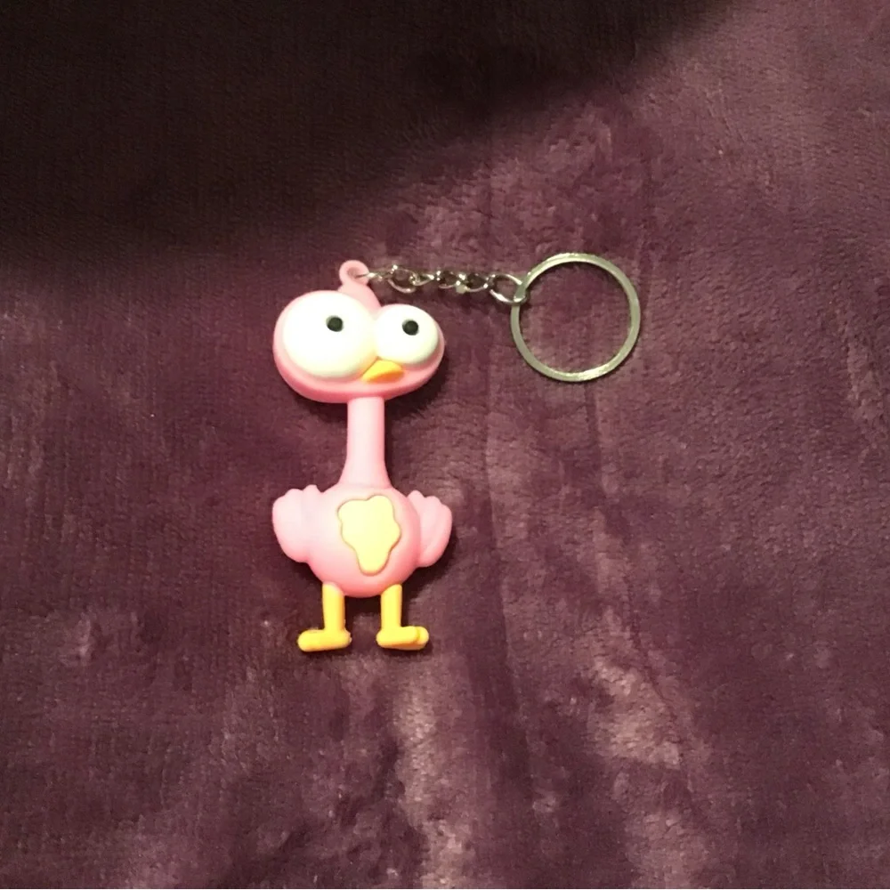 Pink Bird Keychain